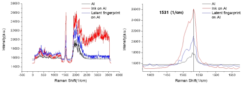 유류 지문에 대한 Raman 레이저 스펙트럼
