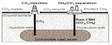석탄층 메탄가스 구조