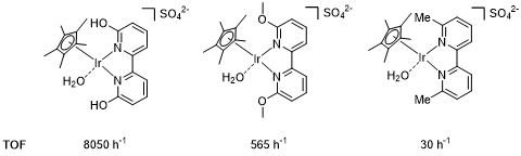 Bipyridine 리간드의 구조에 따른 촉매 활성 비교