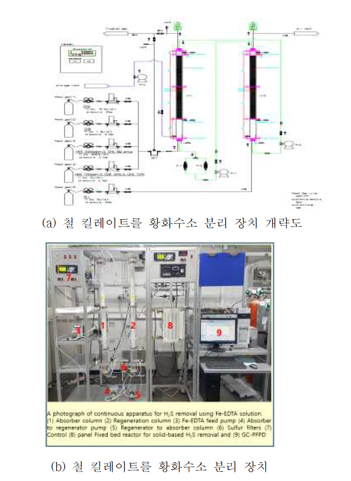 철 킬레이트를 이용한 황화수소 분리 공정