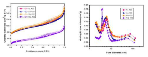 FT 촉매의 N2-isotherm& desorption