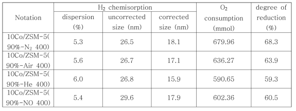 FT 촉매의 H2-chemisorption & O2-titration