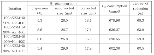 FT 촉매의 H2-chemisorption & O2-titration