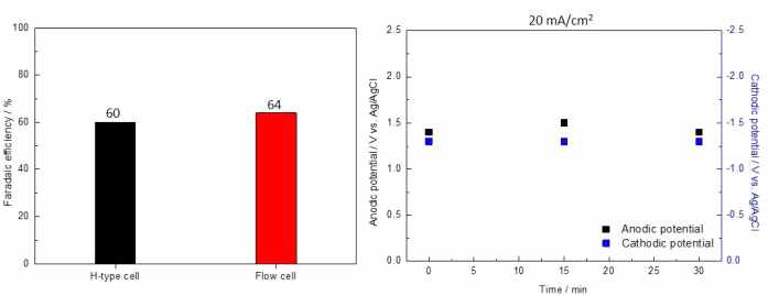 H-type cell 및 flow cell을 이용한 산화부 테스트