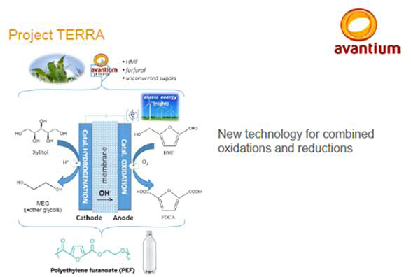 Avantium Holding B.V.가 진행하고 있는 Project TERRA의 개념도