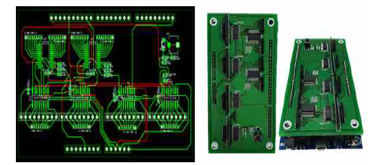 개발한 레이아웃과 제작한 PCB