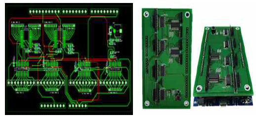 개발한 레이아웃과 제작한 PCB