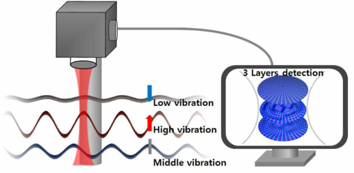 MVT 기술을 적용하여 내부 깊이에 따른 진동 측정