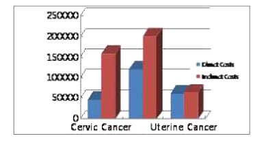 부인암 치료에 사용되는 직접 및 간접비