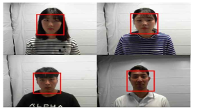 RGB 영상에서의 특징점 추출을 위한 얼굴 검출 예시