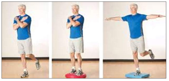 근 감소증에 효과적인 운동 요법인 균형성 훈련