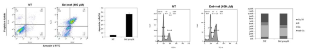 AGS 위암세포에 대한 Nargenicin D1 의 G2/M cell cycle 및 apoptosis 결과