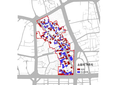 1990년 기준 외지인 소유