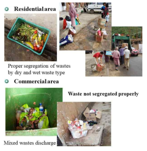 팀푸시 지역별(거주 및 상업지역) 폐기물 발생 특성