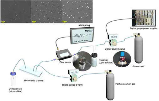 마이크로버블의 크기를 정밀하게 제어하기위한 시스템의 구성도