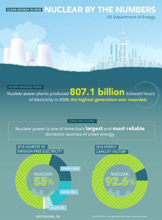 미국 DOE의 원자력현황 관련 인포그래픽
