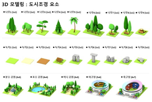 도시조경 요소 제작