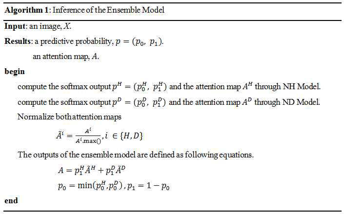 Pseudocode for ensemble model
