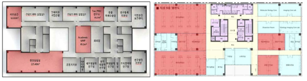 의생명융합연구소 및 의생명창의연구동 내 공동실험실 공간 지원 계획