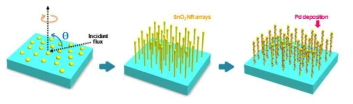 Pd-coated SnO2 Nanorod Arrays 제조공정