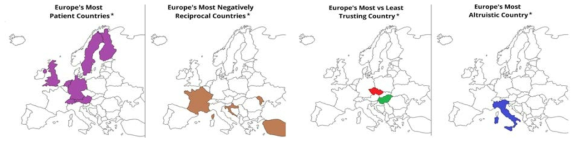 European map of preferences (출처: Falk et al. (2015).)