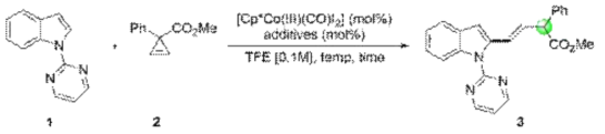 탄소-수소 결합 활성화 반응을 통한 (E)-알케닐 그룹 도입.