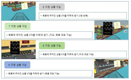 VR-ADL 인지 과제: 응용 모듈 1