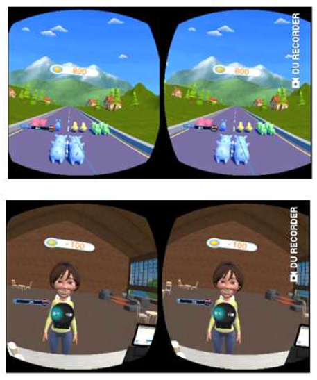 모바일 VR 과제 화면 예시