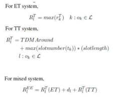 ET,TT 태스크가 혼재 상황에서 End-to-End Response Time 해석