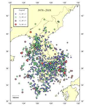 규모 2.0 이상 지진 발생 현황(’78∼’18)