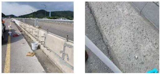 콘크리트 도로 시설물의 열화 및 보수
