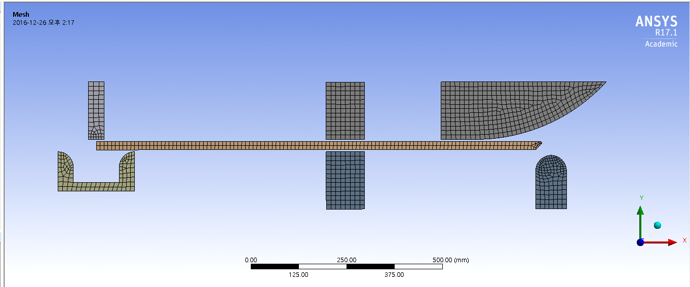 10,000ton Press Bending M/C (Finite element model