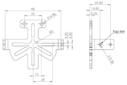  Motor mounting part dimensions