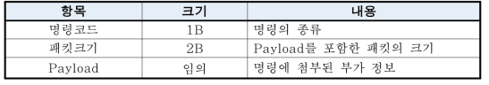 명령 패킷 형식