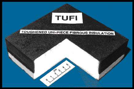단열재 표면에 적용된 TUFI 내열 코팅