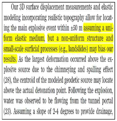 본문에서 밝힌 균질한 탄성매질의 가정에 대한 문제점 (Wang et al., Science, 2018)