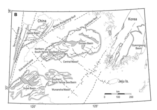 서해 대륙붕 백악기-제3기 심부퇴적분지(Shinn et al., 2010)