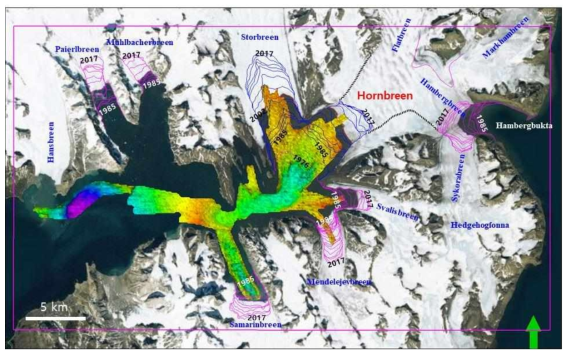 Analysis of tidal glacier retreat using satellite images in Hornsund, the Arctic Svalbard