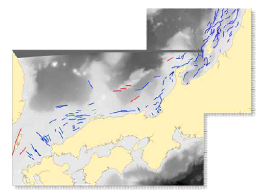 Offshore fault mapping around Japan