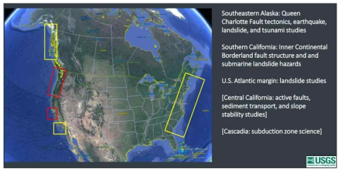 Current USGS Marine GeoHazard research targets