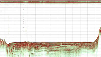 Seismic stack section using long-offset streamer