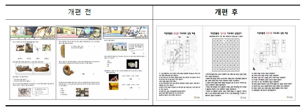 체험학습기 2017년 개편 전과 개편 후