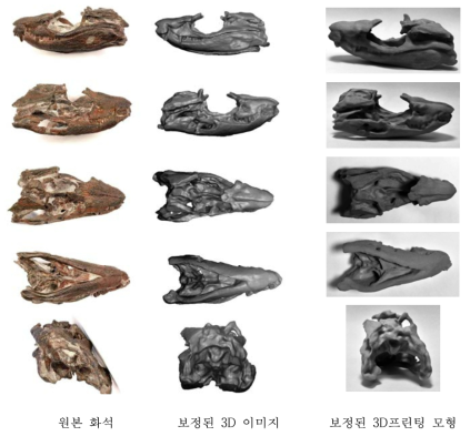 왜곡된 악어두개골 형태의 보정과 3D 프린팅된 두개골 복원모형