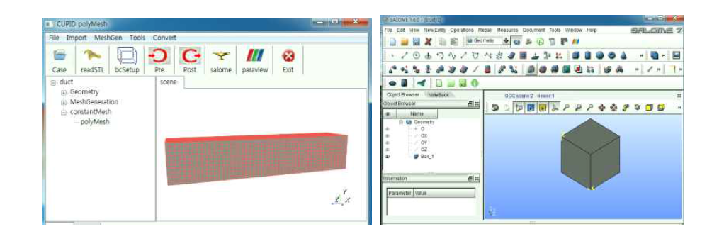 CUPID-Poly 전후처리기 및 SALOME 격자기