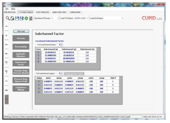 Subchannel Factor GUI: MATRA 모델 적용시