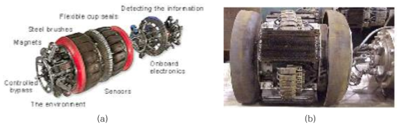 (a)High Resolution MFL Pig (b)Magnetizer of Circumferential MFL Pig