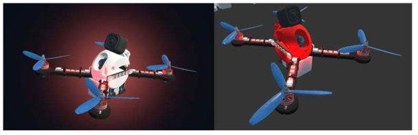 레이싱 드론 기체 3D 모델링 결과