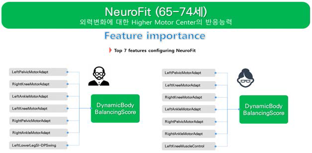 운동프로그램 자동생성을 위한 수정된 건강점수2 (NeuroFit)의 Main Features 1