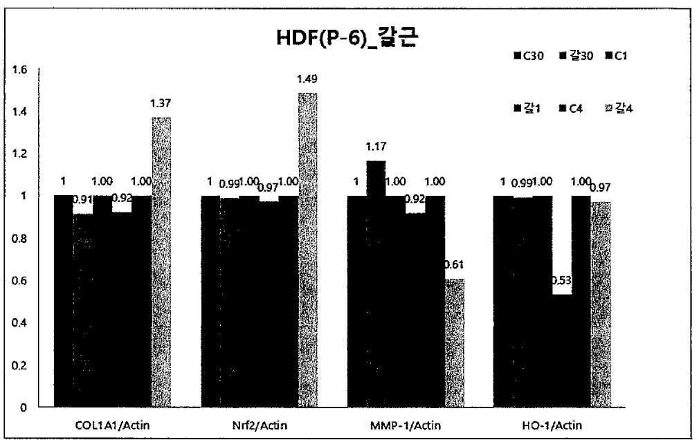 차의과학대학교에서 실시한 칡 추출물의 Nrf2 발현효과 및 collagen과 MMP-1 조절능