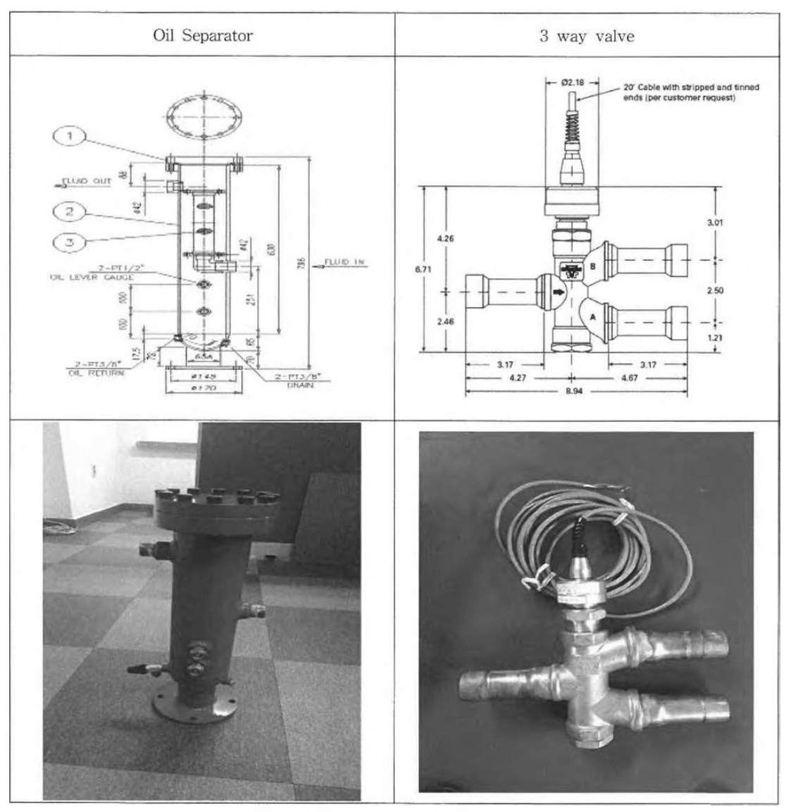 Oil separator 및 3 Way valve